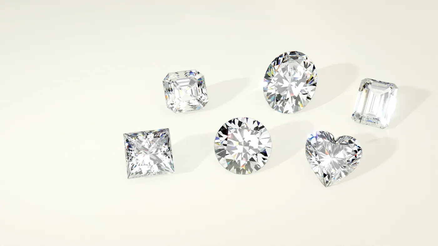 Lose Diamanten in verschiedenen Schliffformen bei RT Goldrausch Reutlingen